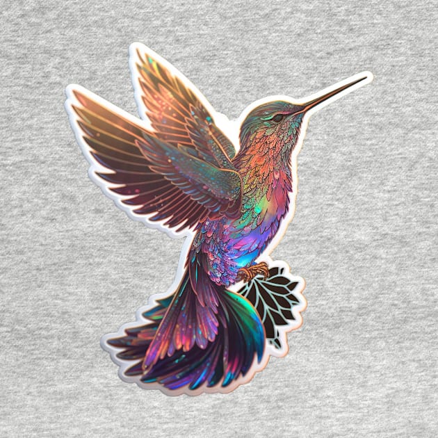 Holographic Puffy Hummingbird by newdreamsss